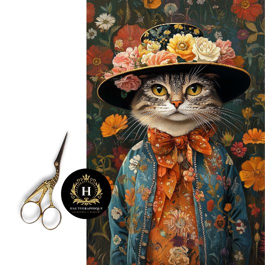 Boheemse Kat Decoratie Decoupage Tissuepapier