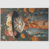 Boheemse Kat Decoratie Decoupage Tissuepapier (Voorkant)