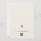Boheemse katoen & eucalyptus krans bruiloft kaart (Achterkant)