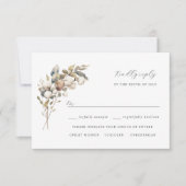 Boheemse katoen & eucalyptus rsvp kaart (Voorkant)