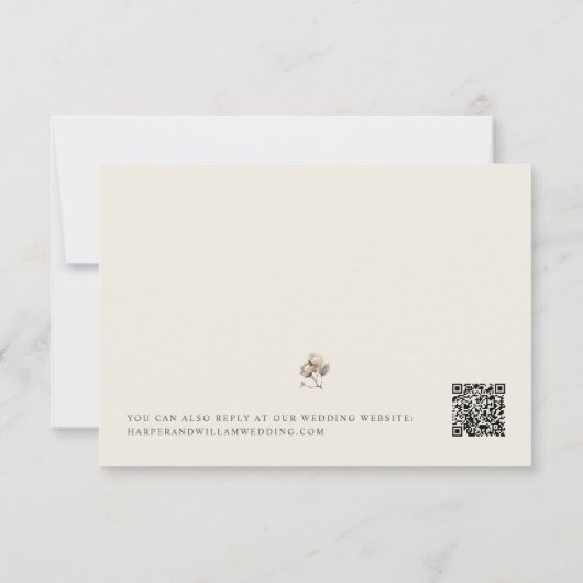 Boheemse katoen & eucalyptus rsvp kaart (Achterkant)