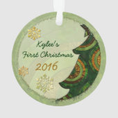 Boheemse kerstboom GEPERSONALISEERD Ornament (achterkant)