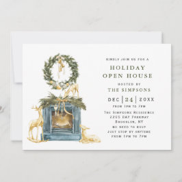 Boheemse Kerstcompositie Vakantie Luncheon Kaart