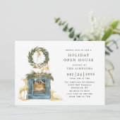 Boheemse Kerstcompositie Vakantie Luncheon Kaart (Staand voorkant)