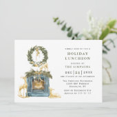 Boheemse Kerstcompositie Vakantie Luncheon Kaart (Staand voorkant)