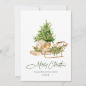 Boheemse Kerstcompositie Zakelijke Groet Feestdagenkaart (Voorkant)