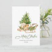 Boheemse Kerstcompositie Zakelijke Groet Feestdagenkaart (Staand voorkant)