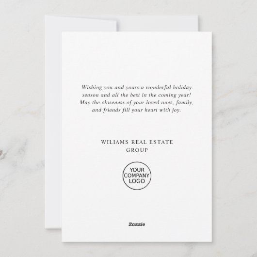 Boheemse Kerstcompositie Zakelijke Groet Feestdagenkaart (Achterkant)