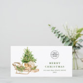 Boheemse Kerstcompositie Zakelijke Groet Feestdagenkaart (Staand voorkant)