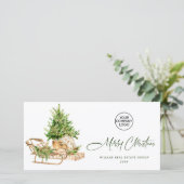 Boheemse Kerstcompositie Zakelijke Groet Feestdagenkaart (Staand voorkant)