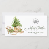 Boheemse Kerstcompositie Zakelijke Groet Feestdagenkaart (Voorkant)