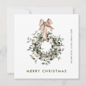 Boheemse Kerstkrans Zakelijke Groet Feestdagenkaart (Voorkant)