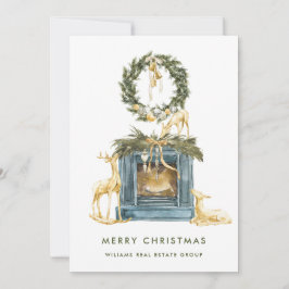 Boheemse Kerstmis Compositie Corporate Groet Feestdagenkaart