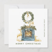 Boheemse Kerstmis Compositie Corporate Groet Feestdagenkaart (Voorkant)