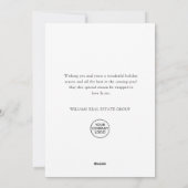 Boheemse Kerstmis Compositie Corporate Groet Feestdagenkaart (Achterkant)