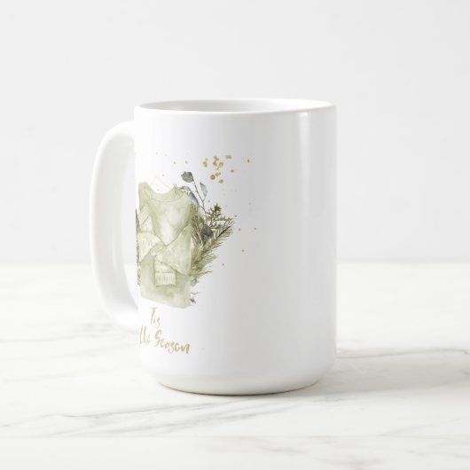  Boheemse Kerstmis Waterverf Gift Koffiemok (Voorkant links)