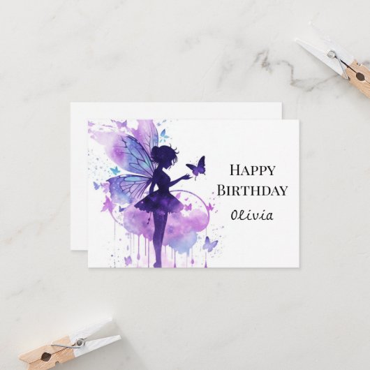 Boheemse Kinder sprookjesverjaardag Kaart (Voorkant / Achterkant in situ)