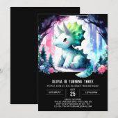 Boheemse kinderen Triceratops Verjaardag Kaart (Voorkant / Achterkant)