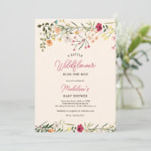 Boheemse kleine wilde bloem lente baby shower kaart (Staand voorkant)