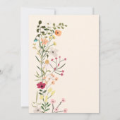 Boheemse kleine wilde bloem lente baby shower kaart (Achterkant)