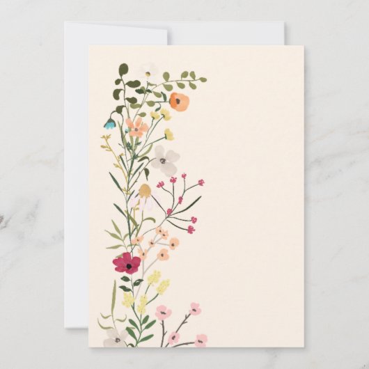 Boheemse kleine wilde bloem lente baby shower kaart (Achterkant)