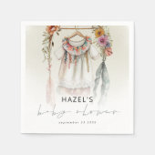Boheemse kleren Script Baby shower Servet (Voorkant)
