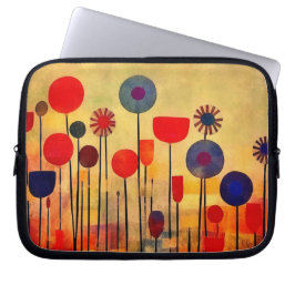 Boheemse kleurrijke bloemen laptop sleeve