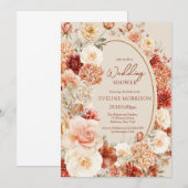 Boheemse kleurrijke herfst bloemensalie bruiloft d kaart (Voorkant / Achterkant)