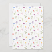 Boheemse kleurrijke wilde bloem krans opslaan de d kaart (Achterkant)