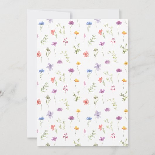 Boheemse kleurrijke wilde bloem krans opslaan de d kaart (Achterkant)