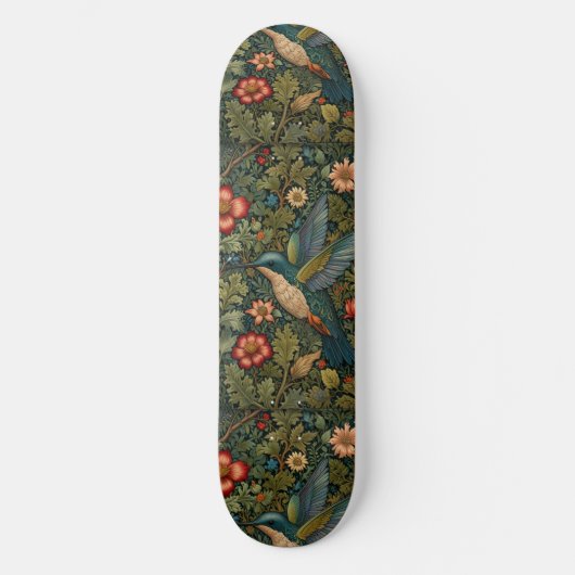 Boheemse kolibrie art boho chic botanisch persoonlijk skateboard (Voorkant)