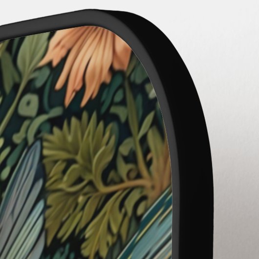 Boheemse kolibrie art boho chic botanisch pickleball paddle (Links Detail)