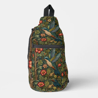 Boheemse kolibrie art boho chic botanisch sling bag