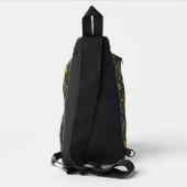 Boheemse kolibrie art boho chic botanisch sling bag (Achterkant)