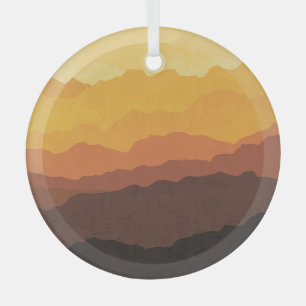 Boheemse kunst aan de muur, pastelberg. glas ornament