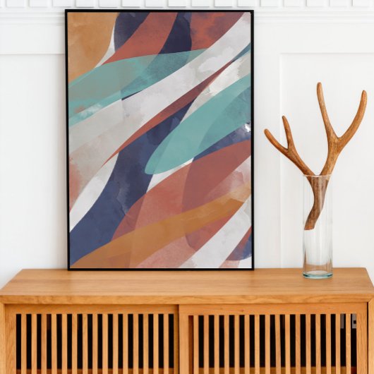 Boheemse kunst, midden eeuw schilderen, aardse tin poster