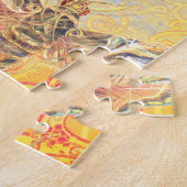 Boheemse  kunst unieke hippie pastel whimsica legpuzzel (Zijkant)