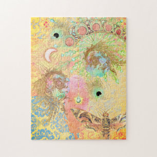 Boheemse  kunst unieke hippie pastel whimsica legpuzzel