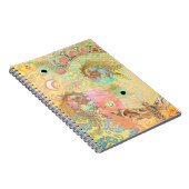 Boheemse kunst unieke hippie pastel whimsica notitieboek (Rechterzijde)