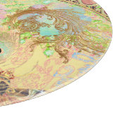 Boheemse kunst unieke hippie pastel whimsica snijplank (Hoek)