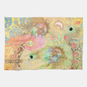 Boheemse  kunst unieke hippie pastel whimsica theedoek (Horizontaal)