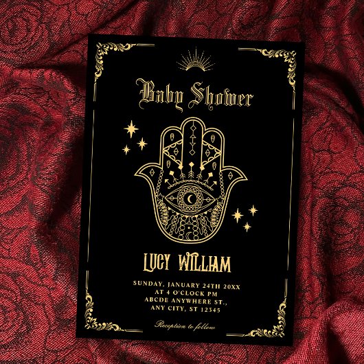  Boheemse kunstsymbolen baby shower Kaart