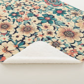 Boheemse Lente Bloem Patroon Sherpa Deken (3/4)
