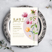 Boheemse lente Wildflower Baby shower Kaart