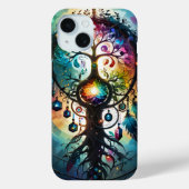 Boheemse levensboom Dreamcatcher esthetisch Case-Mate iPhone Case (Achterkant)