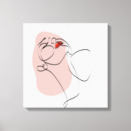 Boheemse Lijn Kunst Achtergrond Canvas Afdruk