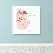Boheemse Lijn Kunst Achtergrond Canvas Afdruk (Insitu (Houten vloer))