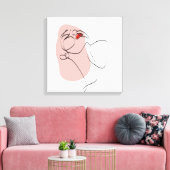 Boheemse Lijn Kunst Achtergrond Canvas Afdruk (Insitu (Woonkamer))