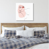 Boheemse Lijn Kunst Achtergrond Canvas Afdruk (Insitu (Slaapkamer))