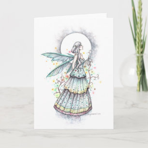 Boheemse Maan Fee Fantasie Kunst Illustratie Blanc Kaart